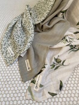 The Sienna Collection Pack Of Three Muslins, 5 of 9