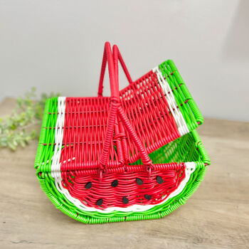 Watermelon Summer Picnic Basket, 4 of 8