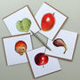 Pack Of Five Cards With Botanical Fruit Illustrations, thumbnail 1 of 3
