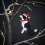 Border Collie Dog Christmas Tree Decoration Personalisation Available, thumbnail 2 of 3