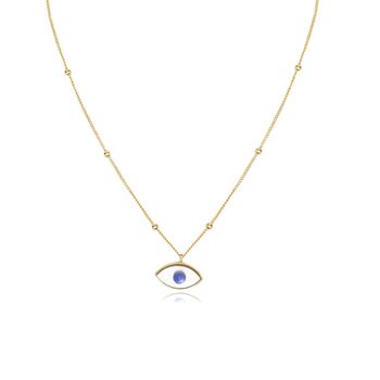 Evil Eye Mother Of Pearl Necklace, 2 of 4