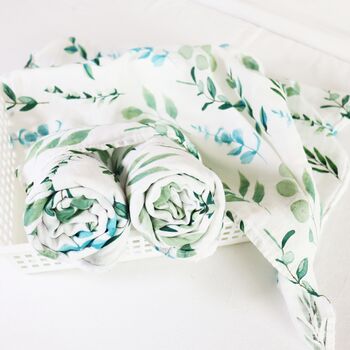 Extra Large Eucalyptus Bamboo Muslin, 2 of 3