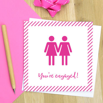 'You're Engaged' Lesbian Engagement Card, 2 of 3