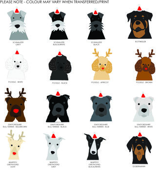 Personalised Christmas Dog Wrapping Paper, Large Sheets, 9 of 12