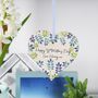 Happy Mother's Day Floral Heart Hanging Decoration, thumbnail 2 of 6