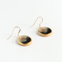 Ceramic, Glass And Gold Eclipse Oval Drop Earrings, thumbnail 2 of 5