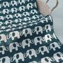 Personalised Knitted Elephant Baby Blanket, thumbnail 9 of 11