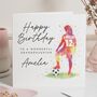Personalised Football Birthday Card For Granddaughter, thumbnail 1 of 7