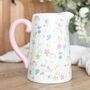 Floral Print Ceramic Flower Jug, thumbnail 1 of 2