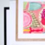 Cheese And Wine Art Print Watercolour Pastel Poster, thumbnail 6 of 6