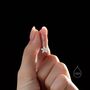 Sterling Silver Dainty Cz Flower Drop Dangle Earrings, thumbnail 7 of 11