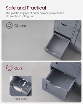 Wooden Storage Cabinet Organising Unit With Four Drawers, 7 of 9