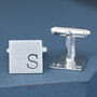 Sterling Silver Initial Cufflinks. Personalised Graduation Cufflinks, thumbnail 11 of 12