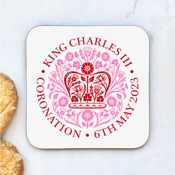 King's Coronation Mug With Pink Emblem, 2 of 2