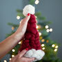 Knitted Santa Hat Tree Topper, thumbnail 1 of 6