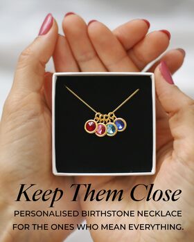 Family Birthstone Necklace, 925 Sterling Silver, 4 of 9