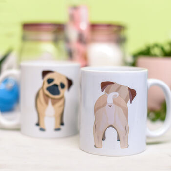Pug Mug Funny Pug Butt Reverse Mug, 10 of 10
