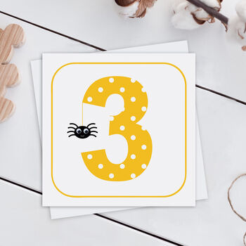 Children's Wobbly Eyed Birthday Age Cards, 3 of 12