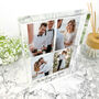 Personalised Freestanding Four Photo Grid Giant Crystal Block 19.5cm X 14cm Portrait, thumbnail 5 of 7
