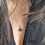 18ct Gold Vermeil Plated Blue Sapphire Necklace, thumbnail 2 of 3