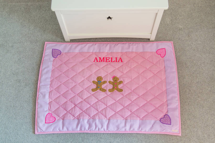 Children's Gingerbread Pink Floor And Play Mat, 1 of 5