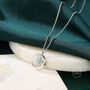 Sterling Silver Blue Opal Moon And Star Pendant Necklace, thumbnail 2 of 10