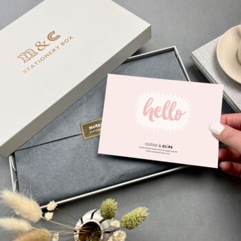 Blush And Rose Gold Stationery Box, 8 of 12