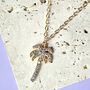 Palm Tree Tropical Pendant Necklace, thumbnail 1 of 8