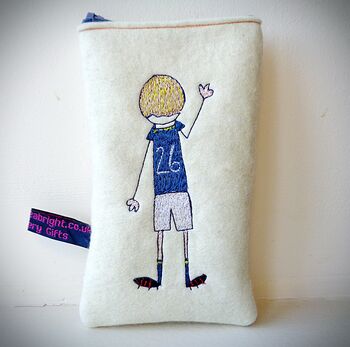 Personalised Football Crazy Embroidered Glasses Case, 4 of 10