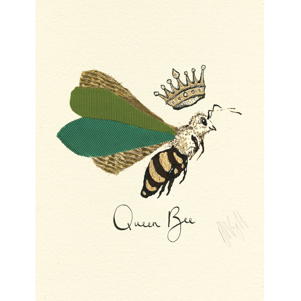 Queen Bee Giclee Art Print By Anna Wright By Anna Wright
