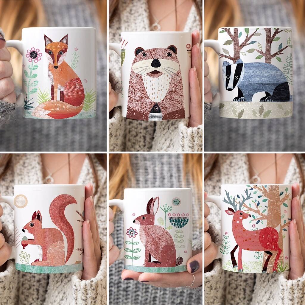 Wildlife Mug Collection Choice Of Six Designs By Simon Hart