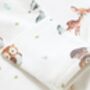 Woodland Animals Organic Cotton Baby Knotted Gown And Hat Set, thumbnail 2 of 3