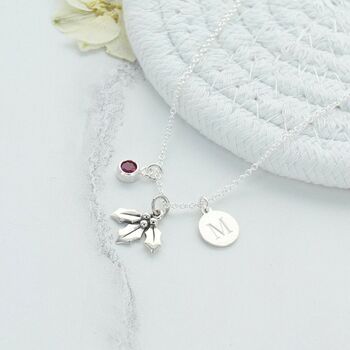 Personalised Holly Charm Necklace, 2 of 3