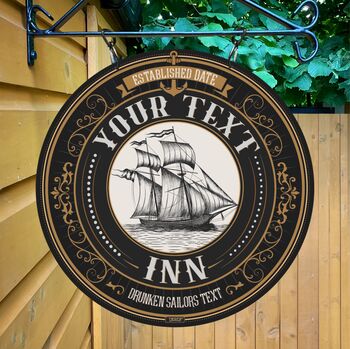 Ship Inn Traditional Bar Sign, 4 of 12
