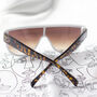 Flat Top Full Lens Sunglasses In White, thumbnail 2 of 3