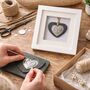 Silver Heart 25th Wedding Anniversary Gift Personalised For The Couple, thumbnail 4 of 8