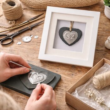 Silver Heart 25th Wedding Anniversary Gift Personalised For The Couple, 4 of 8