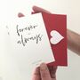 Forever And Always Personalised Valentine's Card, thumbnail 4 of 5