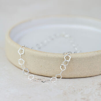 Sterling Silver Mini Star Chain Bracelet, 2 of 4