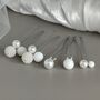 Set Of Five Pearl Bridal Hair Pins, thumbnail 4 of 11