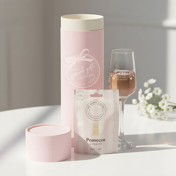 Love Heart Bridal Party Wedding Champagne Prosecco Flute Glass, 2 of 5