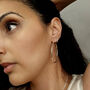 Sterling Silver Large 50mm Sleeper Hoop Earrings, thumbnail 2 of 4