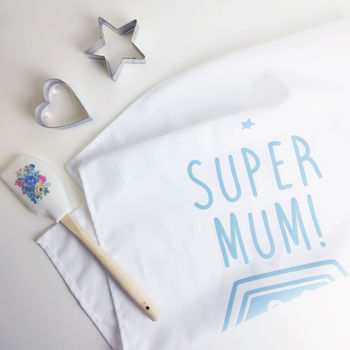 Personalised Super Mum Cotton Tea Towel, 5 of 7