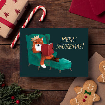 Merry Snoozemas Fox Christmas Cards, 7 of 7