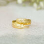 Gold Plated Adjustable Feather Ring, thumbnail 1 of 5