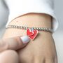 All You Need Is Love Beaded Heart Charm Bracelet, thumbnail 1 of 2