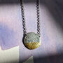 Handmade Silver Gold Round Pendant Necklace, thumbnail 5 of 9