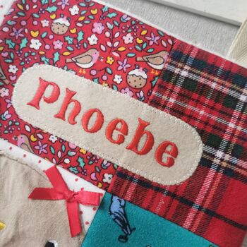 Christmas Stocking Made From Baby Clothes, 3 of 12