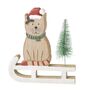 Christmas Wooden Cat On Sledge, thumbnail 2 of 2