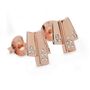 Art Deco 18ct Rose Gold Vermeil Plated Studs, thumbnail 1 of 3